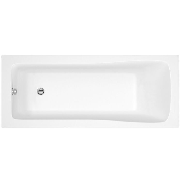 Dezine Duddon 1500 x 700mm Bath Pack with Bath, Matt Black Radius Screen, Tap, Shower and Panel