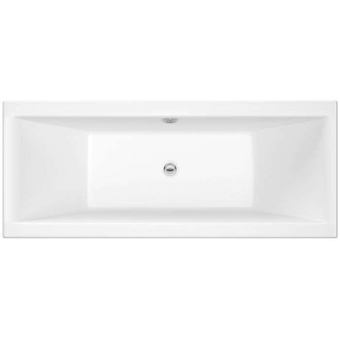 Dezine Cubo 1700 x 700mm Double Ended Straight Bath, 0TH