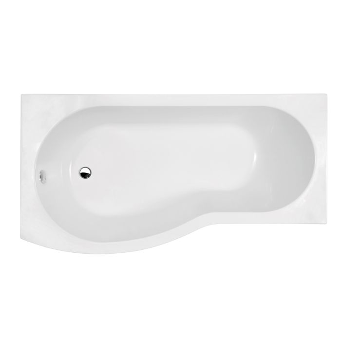 Dezine B Shape Bath Pack with Bath, Shower Screen, Tap, Shower Kit and Panel