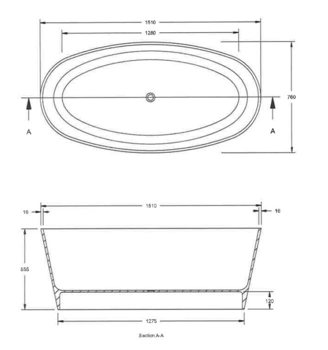 Dezine Ouse Freestanding Bath