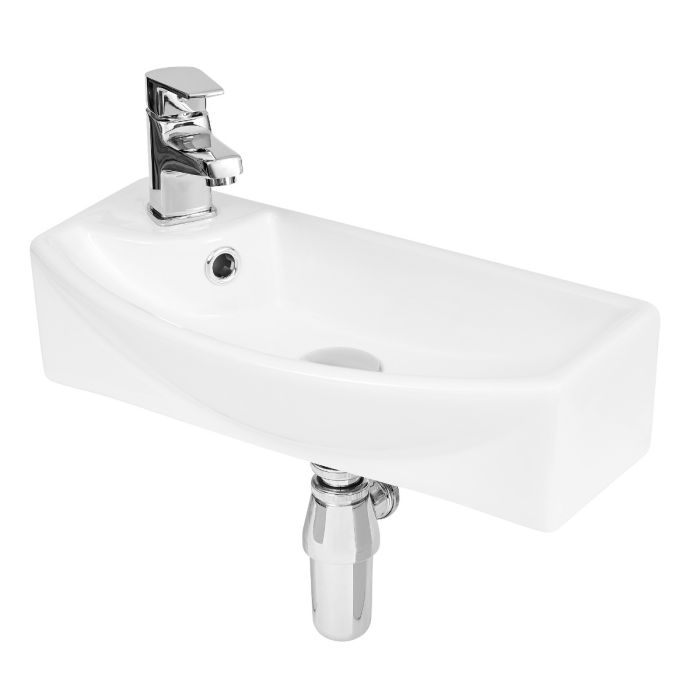 Dezine 450mm Left Hand Wall Hung Basin