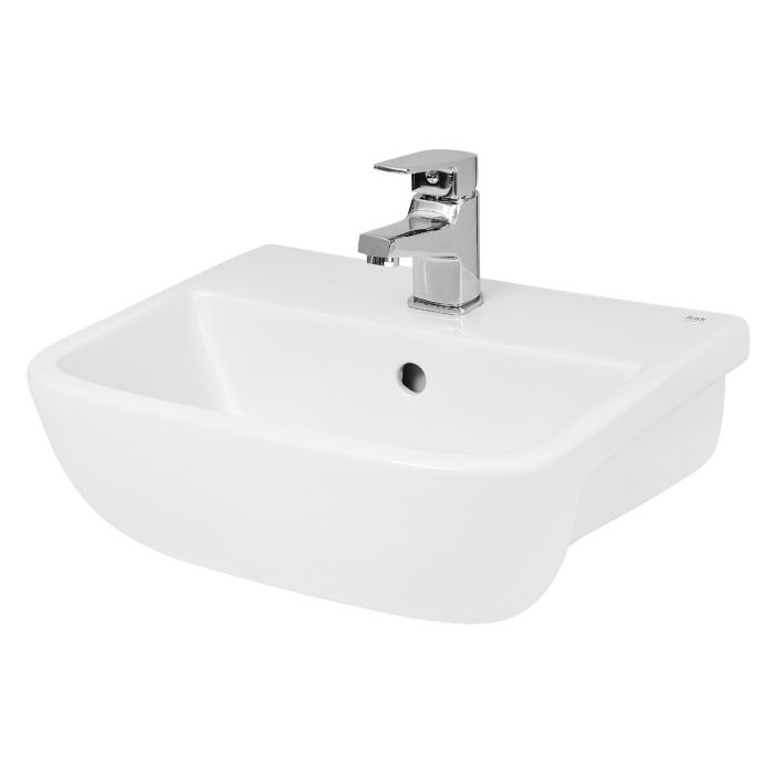 Dezine Doon 500mm 1TH Semi Recessed Basin