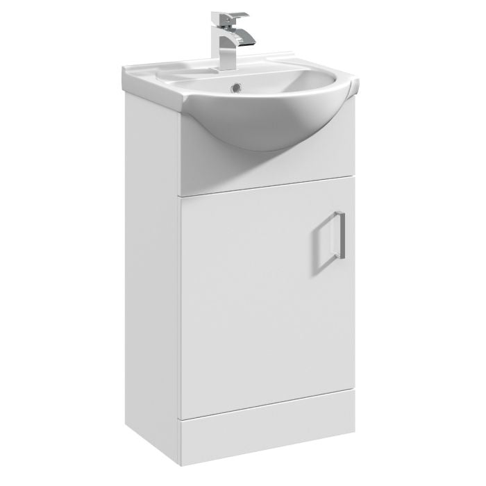 Dezine Velvare 450mm Gloss White Vanity Unit