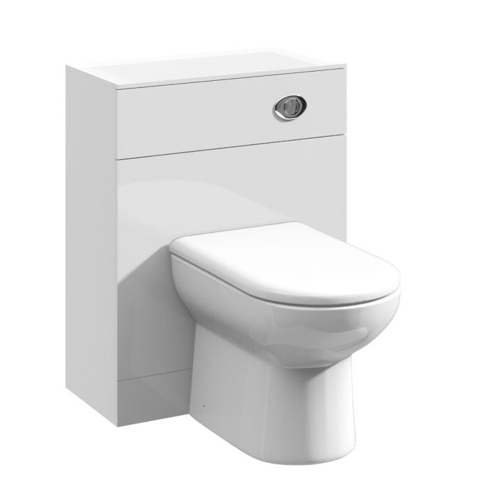 Dezine Velvare 600mm Gloss White WC Unit (330mm deep)