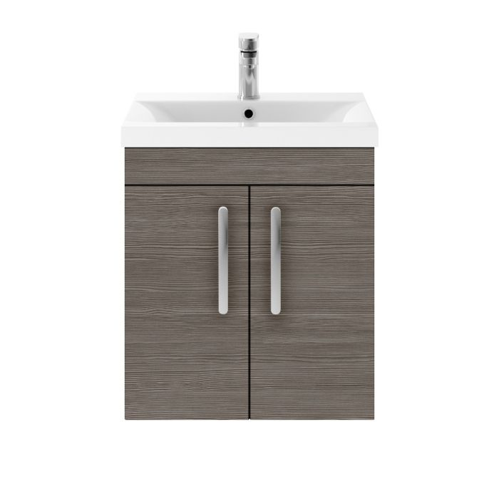 Dezine Nene 500mm Grey Avola Stort Hung 2 Door Vanity Unit