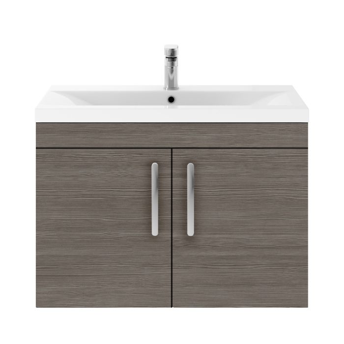 Dezine Nene 800mm Grey Avola Stort Hung 2 Door Vanity Unit