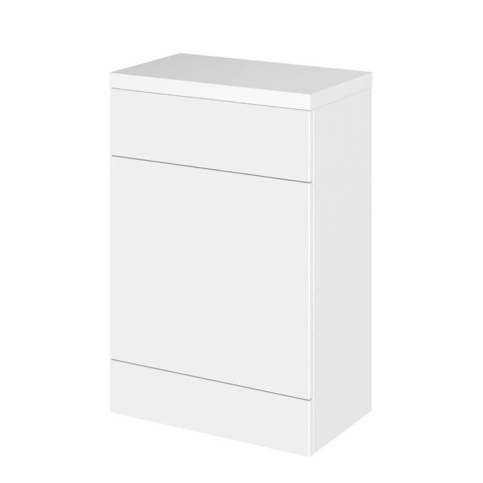 Dezine Sheaf 600mm Full Depth Gloss White WC Unit with Top