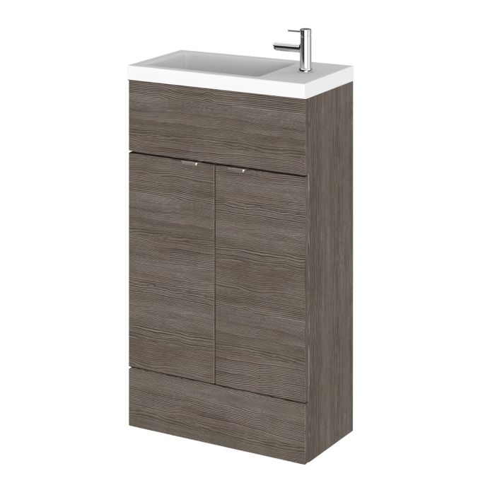 Dezine Sheaf 500mm Nithline Grey Woodgrain Vanity Unit