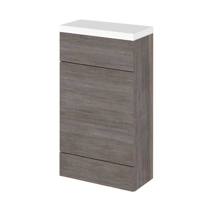 Dezine Sheaf 500mm Nithline Grey Woodgrain WC Unit with Top