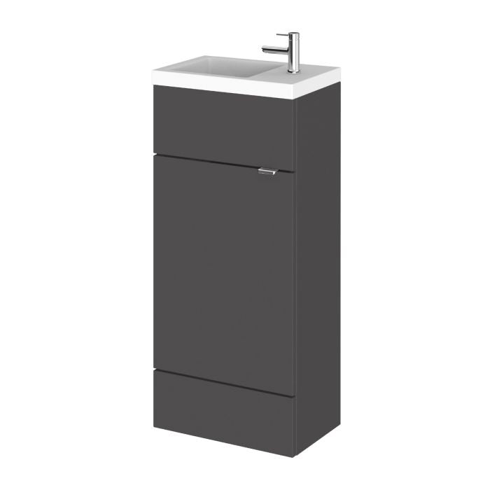 Dezine Sheaf 400mm Nithline Gloss Grey Vanity Unit