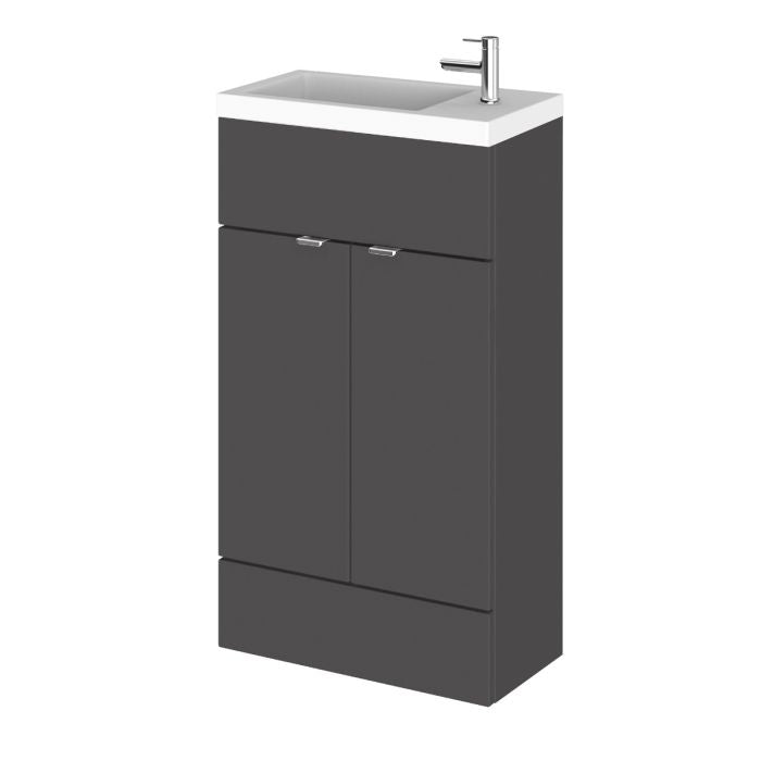 Dezine Sheaf 500mm Nithline Gloss Grey Vanity Unit