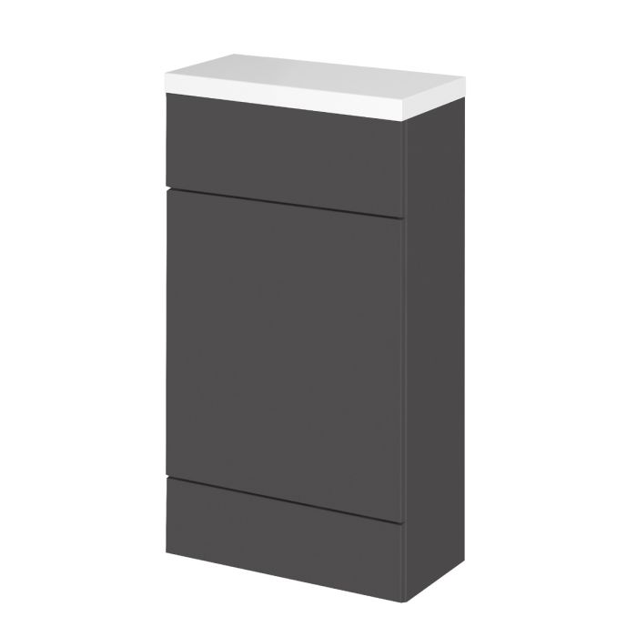 Dezine Sheaf 500mm Nithline Gloss Grey WC Unit with Top