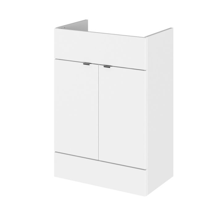 Dezine Sheaf 600mm Full Depth White Vanity Unit