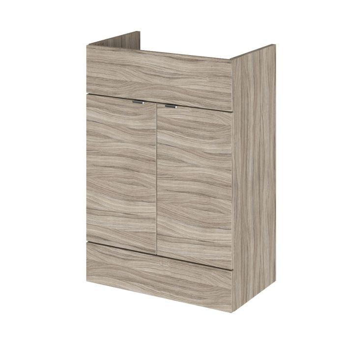 Dezine Sheaf 600mm Full Depth Drift Wood Vanity Unit