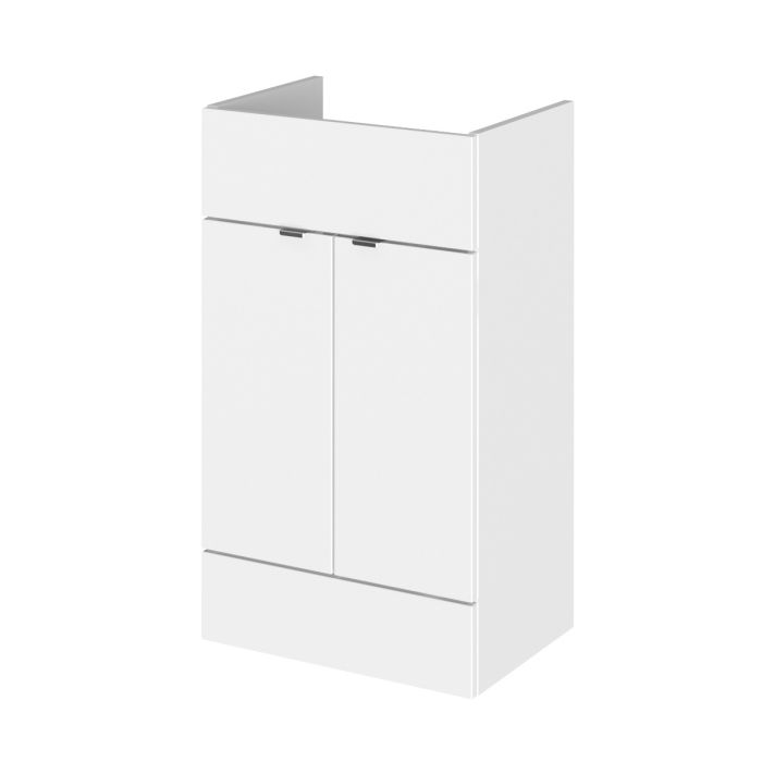 Dezine Sheaf 500mm Full Depth White Vanity Unit