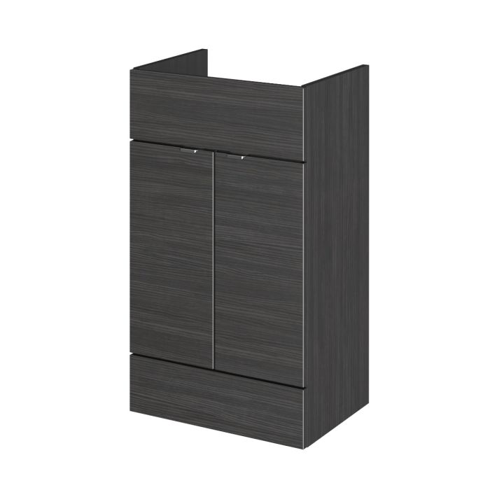 Dezine Sheaf 500mm Full Depth Black Vanity Unit