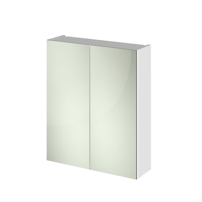 Dezine Sheaf 600mm Nithline White Double Door Mirror Unit