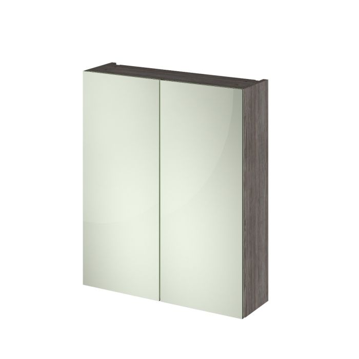 Dezine Sheaf 600mm Nithline Grey Double Door Mirror Unit