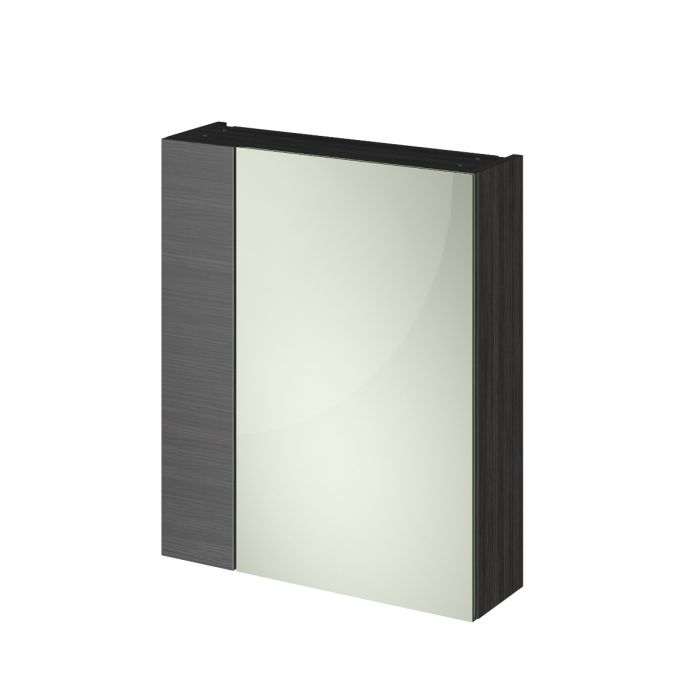 Dezine Sheaf 600mm Nithline Black Single Door Mirror Unit