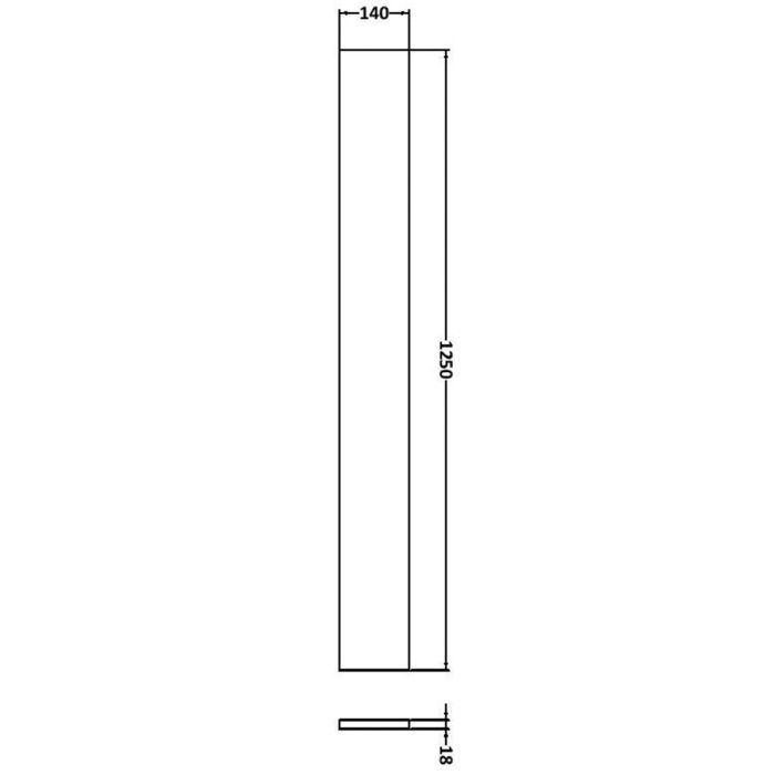 Dezine Sheaf 1250mm White Plinth