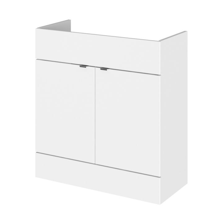 Dezine Sheaf 800mm Full Depth White Vanity Unit