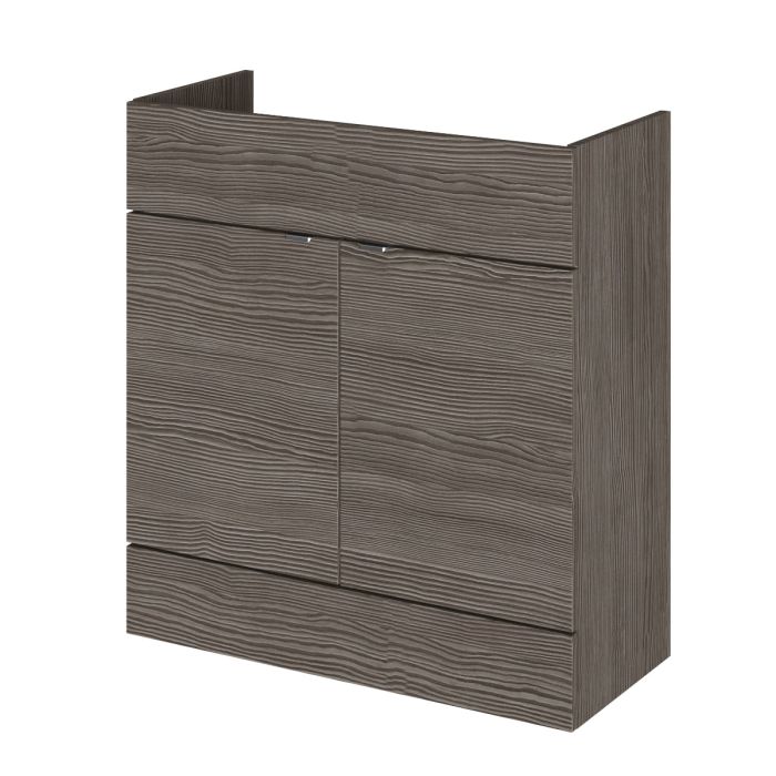 Dezine Sheaf 800mm Full Depth Grey Vanity Unit