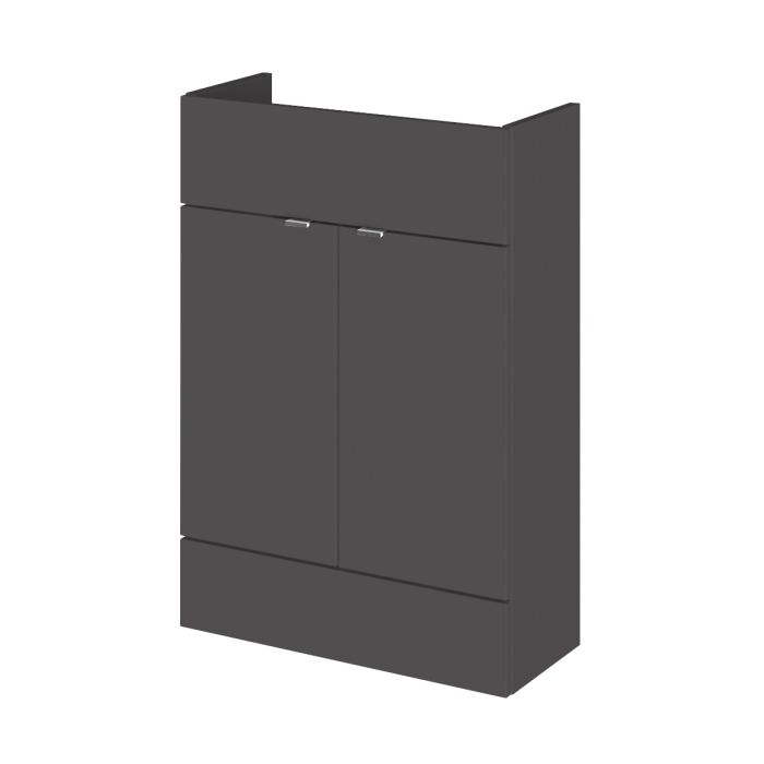 Dezine Sheaf 600mm Nithline Grey Gloss Vanity Unit