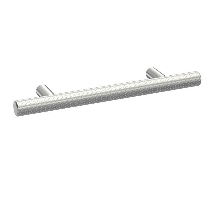 Dezine Knurled Bar Handle, Chrome, 96mm Centres