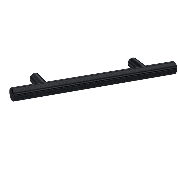 Dezine Knurled Bar Handle, Matt Black, 96mm Centres