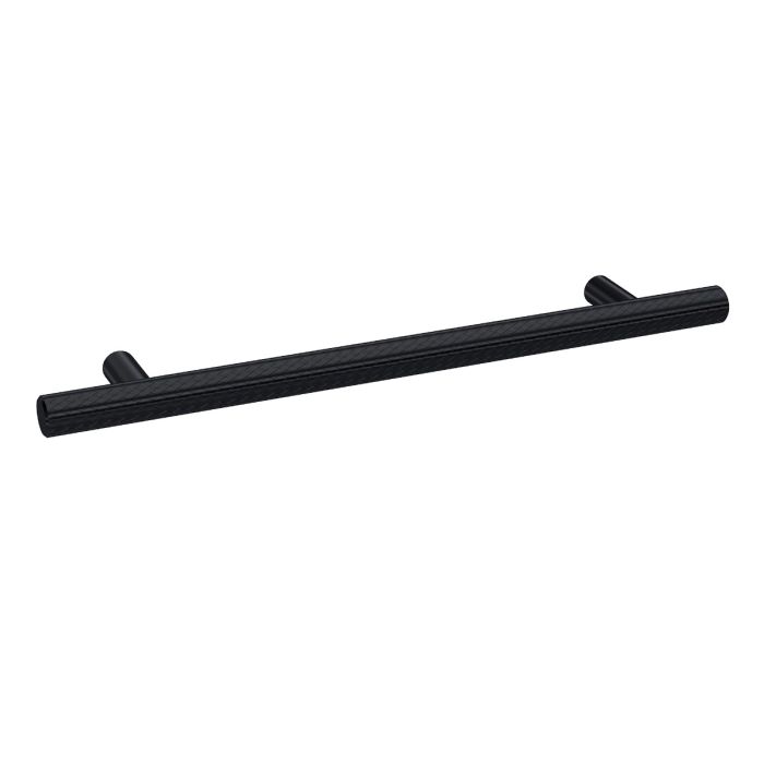 Dezine Knurled Bar Handle, Matt Black, 160mm Centres