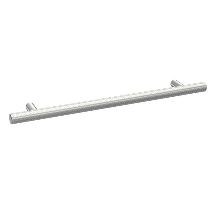 Dezine Knurled Bar Handle, Chrome, 192mm Centres