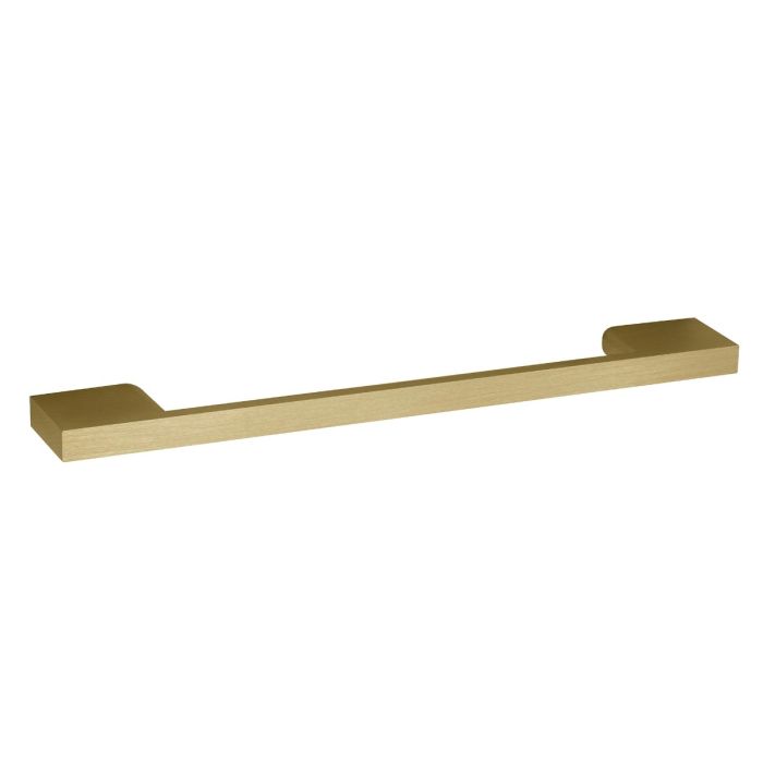 Dezine Slimline Square Handle, Brushed Brass, 160mm Centres