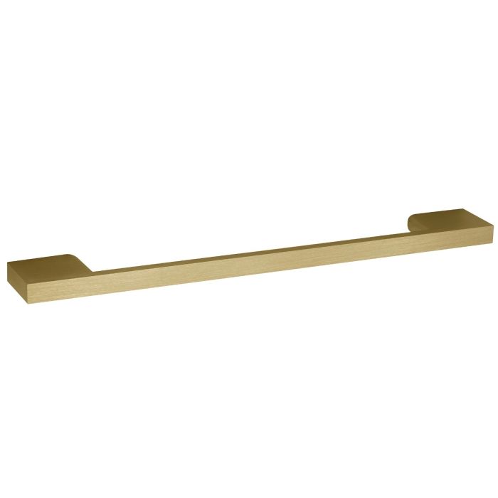 Dezine Slimline Square Handle, Brushed Brass, 192mm Centres