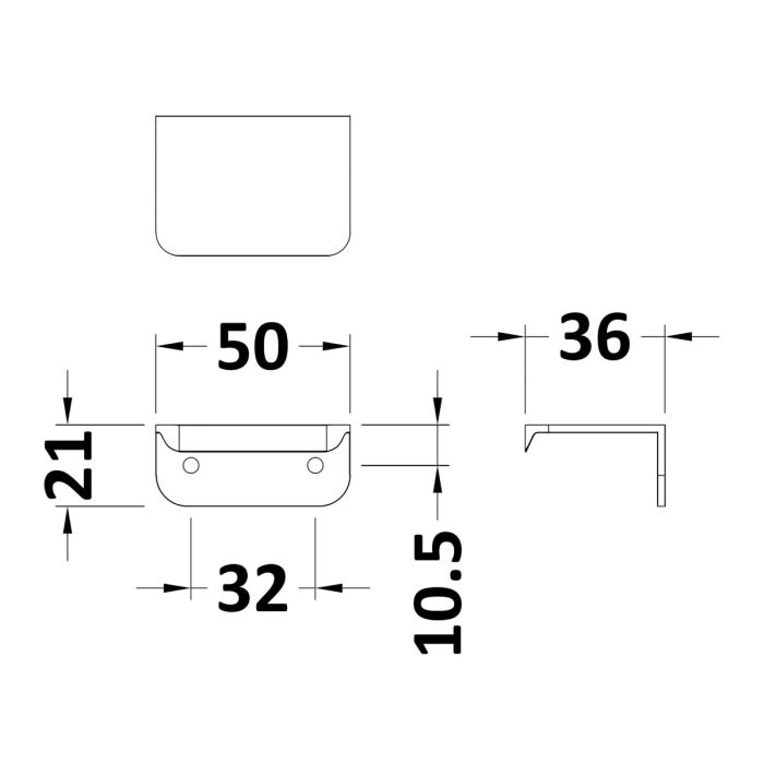 Dezine Rear Fix Handle, Chrome