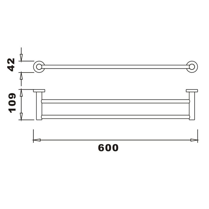 Dezine Meon Double Towel Bar