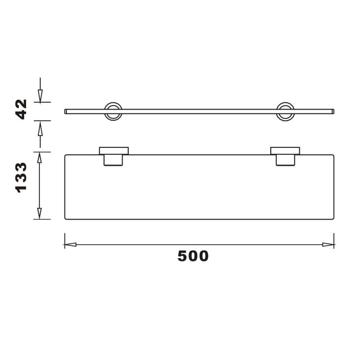 Dezine Meon Glass Shelf