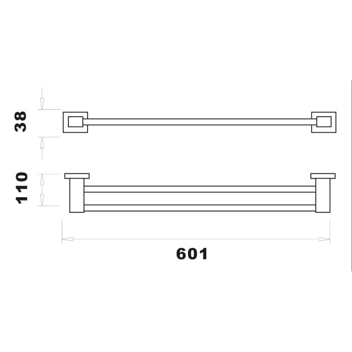 Dezine Blythe Double Towel Bar