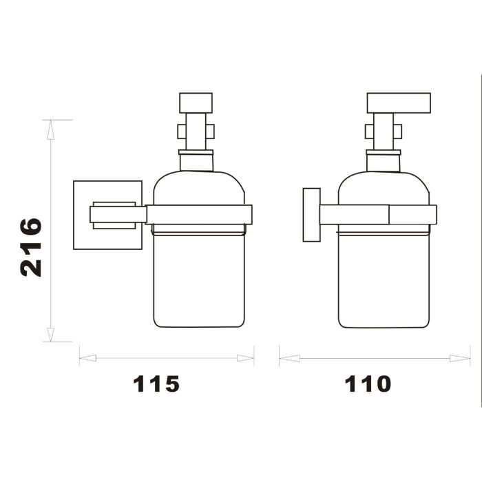 Dezine Blythe Soap Dispenser and Holder