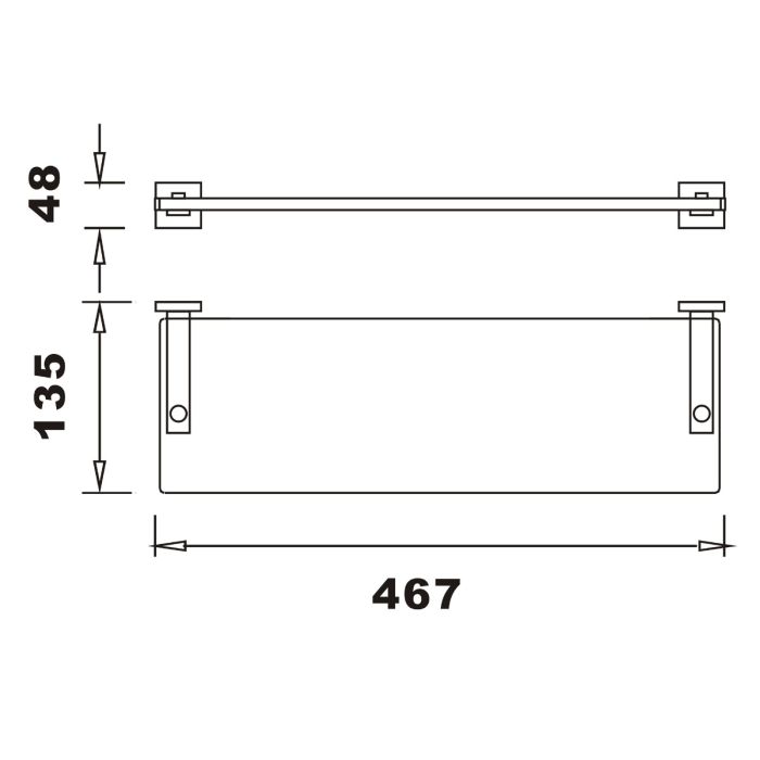 Dezine Blythe Glass Shelf