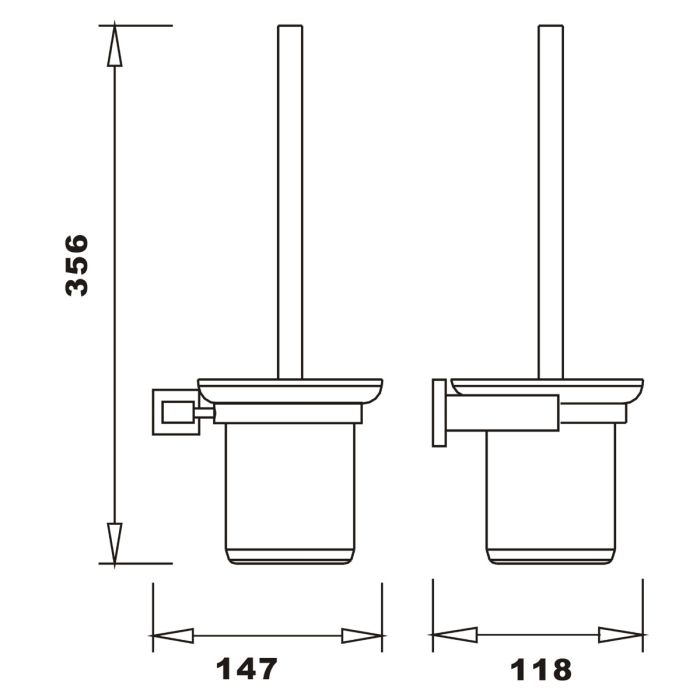 Dezine Blythe Toilet Brush and Holder