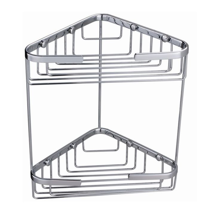 Dezine Chrome Straight Double Corner Basket