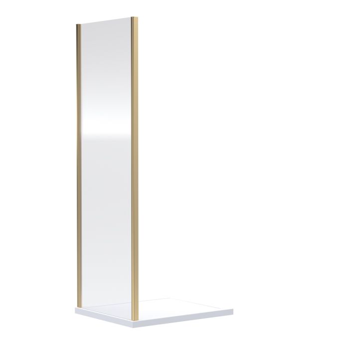 Dezine 6mm 700mm Brushed Brass Enclosure Side Panel