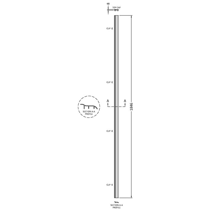 Dezine 6mm Glass Brushed Brass Enclosure Screw Cover Kit