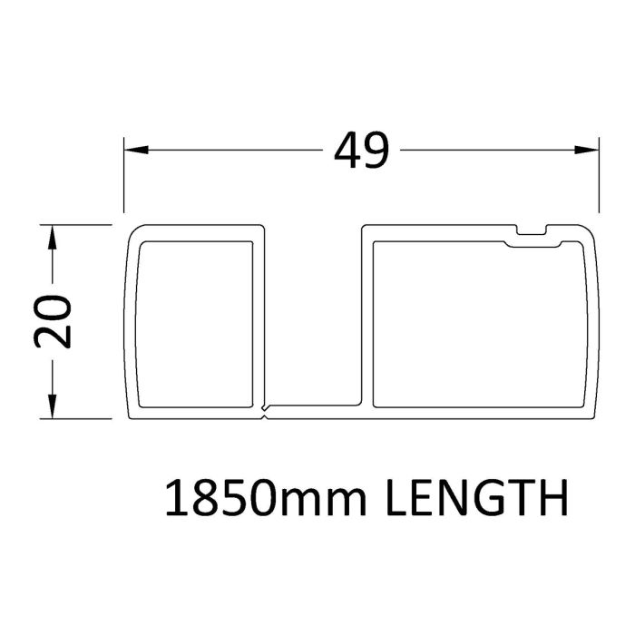 Dezine 6mm Brushed Brass Profile Extension Kit