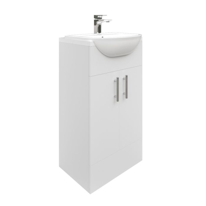 Dezine Clyde 500mm Gloss White Vanity Unit - Excludes basin and worktop