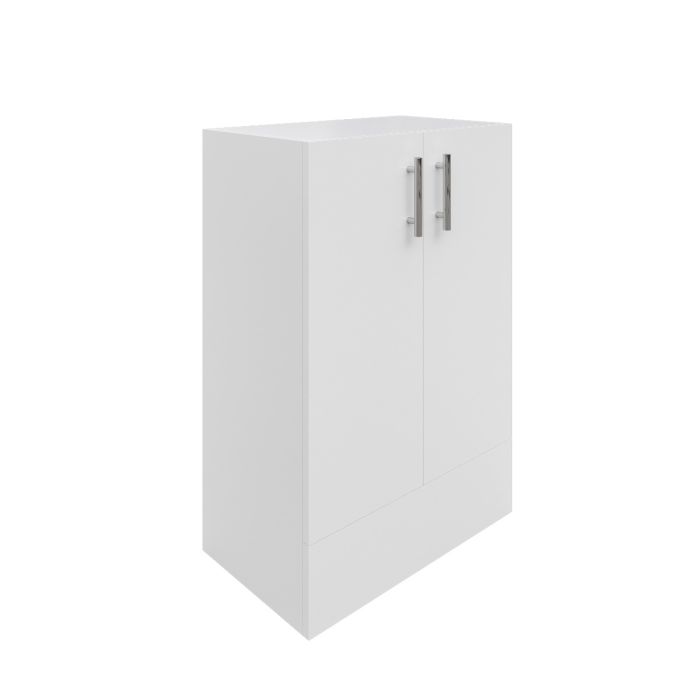 Dezine Clyde 600mm Gloss White Base Unit, 2 Door