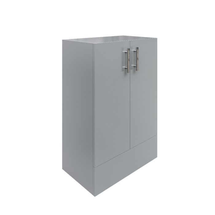 Dezine Clyde 600mm Gloss Grey Base Unit, 2 Door