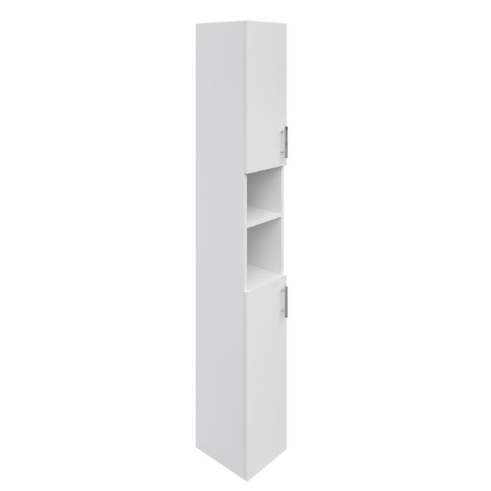 Dezine Clyde 300mm Gloss White Tall Unit, 1 Drawer