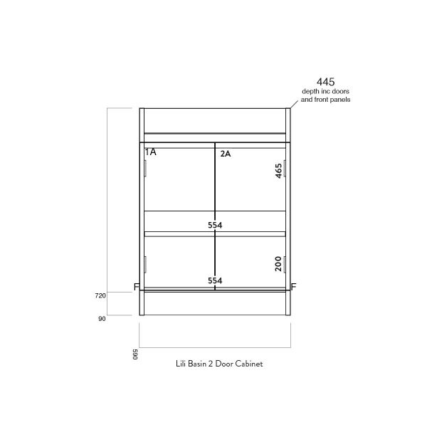 Dezine Nene 600mm Gloss White Floorstanding Vanity Unit