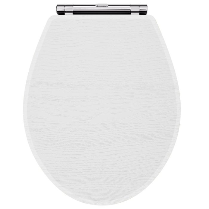 Dezine Round Soft Close Toilet Seat, White